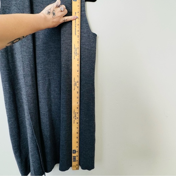 St. Tropez west gray long vest cardigan extra fine merino wool blend woman’s M - Picture 5 of 9